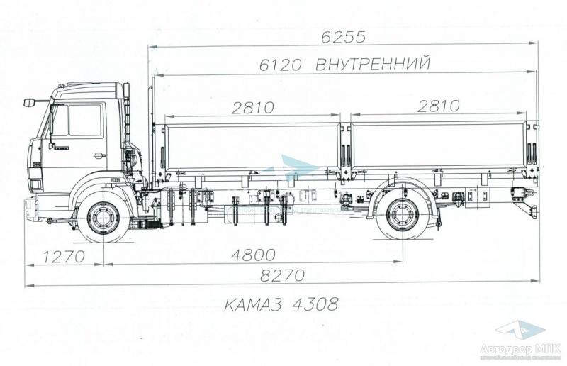 Бортовой а/м на шасси КАМАЗ 4308